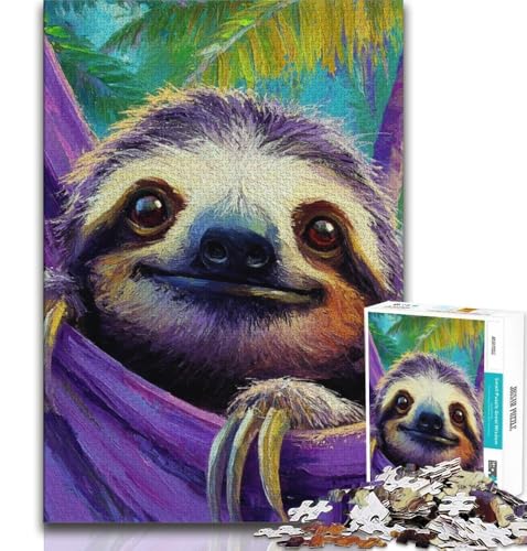 Puzzle für Teenager, 1000 Teile, Waldfaultier, Spielzeug, Lernspiele, Stressabbau, tolle Geschenke und Spielzeuge, 38x52cm Puzzle für Teenager, 1000 Teile, Waldfaultier, Spielzeug, Lernspiele, Stressabbau, tolle Geschenke und Spielzeuge, 38x52cm von FLKFDOZ