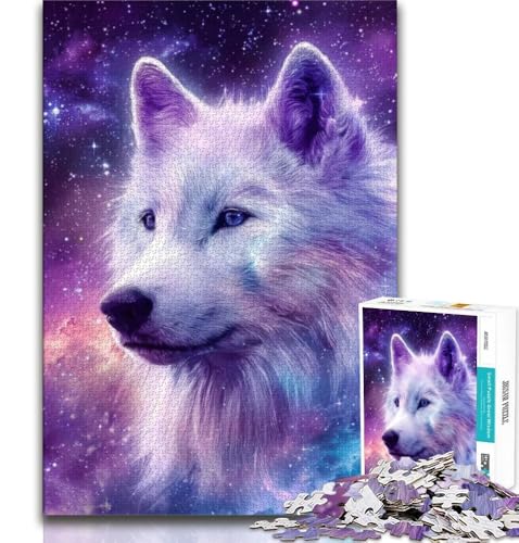 Puzzle für Teenager, 1000 Teile, Weißer Wolf, Spielzeug, Lernspiele, Stressabbau, tolle Geschenke und Spielzeuge, 38x52cm Puzzle für Teenager, 1000 Teile, Weißer Wolf, Spielzeug, Lernspiele, Stressabbau, tolle Geschenke und Spielzeuge, 38x52cm von FLKFDOZ