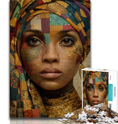 Puzzle für Teenager, 1000 Teile, afrikanische Frau, Lernspiele, Heimdekoration, Lernspiel für Geburtstag, Weihnachten, 50x75cm Puzzle für Teenager, 1000 Teile, afrikanische Frau, Lernspiele, Heimdekoration, Lernspiel für Geburtstag, Weihnachten, 50x75cm von FLKFDOZ