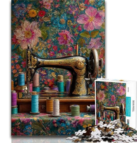 Puzzle für Teenager, 1000 Teile, antike Nähmaschine, Lernspiele, Heimdekoration, Lernspiel für Geburtstag, Weihnachten, 50x75cm Puzzle für Teenager, 1000 Teile, antike Nähmaschine, Lernspiele, Heimdekoration, Lernspiel für Geburtstag, Weihnachten, 50x75cm von FLKFDOZ
