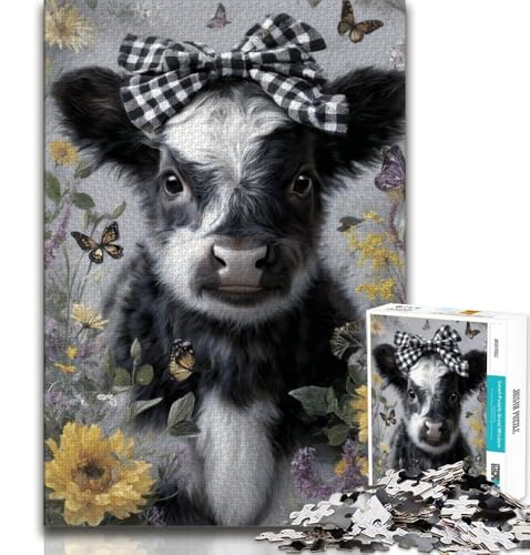 Puzzle für Teenager, 1000 Teile, süße Hochlandkuh, Spielzeug, Lernspiele, Stressabbau, tolle Geschenke und Spielzeuge, 38x52cm Puzzle für Teenager, 1000 Teile, süße Hochlandkuh, Spielzeug, Lernspiele, Stressabbau, tolle Geschenke und Spielzeuge, 38x52cm von FLKFDOZ