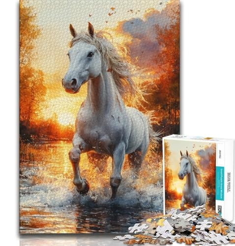 Puzzle für Teenager, 2000 Teile, Aquarellmalerei eines Einhorns, Spielzeug, Lernspiele, Stressabbau, tolle Geschenke und Spielzeuge, 70x100cm von FLKFDOZ