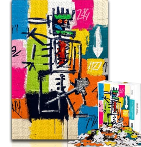 Puzzle für Teenager, 2000 Teile, Basquiat im Stil, für Lernspiele, Herausforderungen, Spielzeug, Geburtstagsgeschenk, Geschenke, Wandkunst, 70x100cm von FLKFDOZ