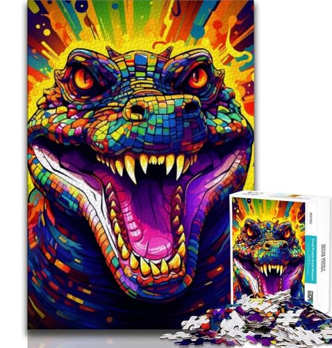 Puzzle für Teenager, 2000 Teile, Bunte Krokodile, Spielzeug, Lernspiele, Stressabbau, tolle Geschenke und Spielzeuge, 70x100cm von FLKFDOZ
