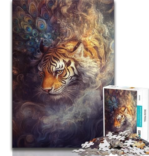 Puzzle für Teenager, 2000 Teile, Fantasy-Tiger, Spielzeug, Lernspiele, Stressabbau, tolle Geschenke und Spielzeuge, 70x100cm von FLKFDOZ