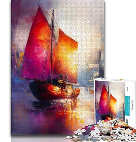 Puzzle für Teenager, 2000 Teile, Segelboot-Ölgemälde, Spielzeug, Lernspiele, Stressabbau, tolle Geschenke und Spielzeuge, 70x100cm Puzzle für Teenager, 2000 Teile, Segelboot-Ölgemälde, Spielzeug, Lernspiele, Stressabbau, tolle Geschenke und Spielzeuge, 70x100cm von FLKFDOZ