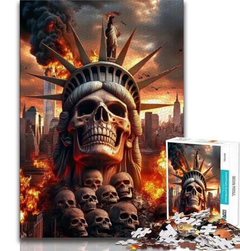 Puzzle für Teenager, 2000 Teile, Skelett-Freiheitsstatue, Spielzeug, Lernspiele, Stressabbau, tolle Geschenke und Spielzeuge, 70x100cm von FLKFDOZ
