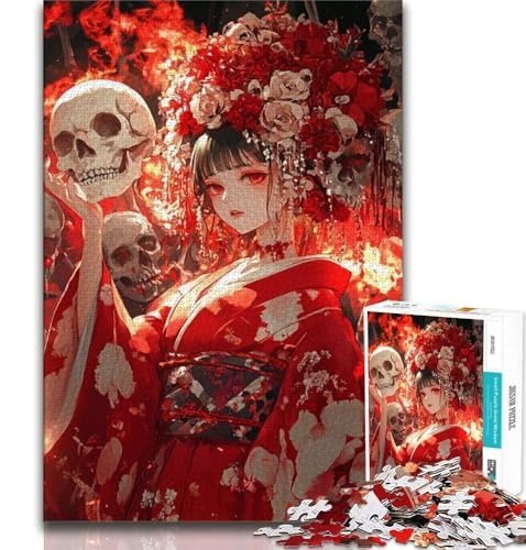 Puzzle für Teenager, 2000 Teile, Totenkopf-Anime-Mädchen, für Lernspiele, Herausforderungsspielzeug, als Geschenk für die ganze Familie, 70x100cm Puzzle für Teenager, 2000 Teile, Totenkopf-Anime-Mädchen, für Lernspiele, Herausforderungsspielzeug, als Geschenk für die ganze Familie, 70x100cm von FLKFDOZ