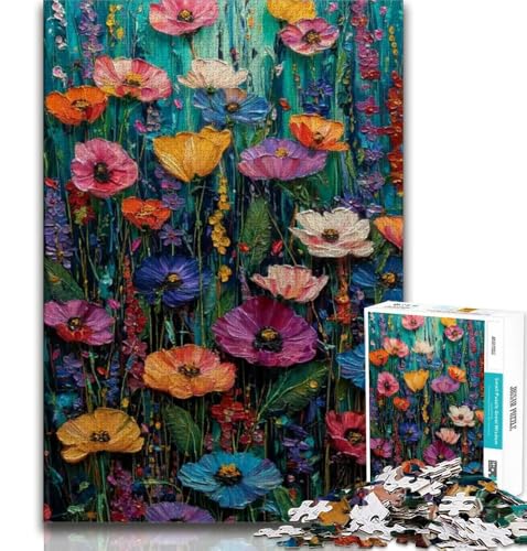 Puzzle für Teenager, 2000 Teile, Wildblumen-Ölgemälde, Spielzeug, Lernspiele, Stressabbau, tolle Geschenke und Spielzeuge, 70x100cm von FLKFDOZ