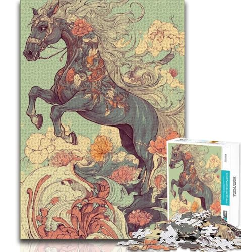 Puzzle für Teenager, 2000 Teile, magisches Pferd, Spielzeug, Lernspiele, Stressabbau, tolle Geschenke und Spielzeuge, 70x100cm von FLKFDOZ