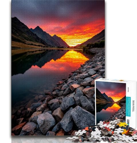 Puzzle für Teenager, 2000 Teile, wunderschöne Berge und Seen, zum Stressabbau, schwierige Herausforderung, einzigartige Heimdekoration und Geschenke, 70x100cm von FLKFDOZ
