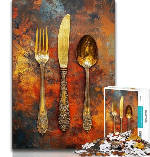 Puzzle für Teenager, Besteck, tolles Geschenk für Erwachsene, ganze Familie, geeignet für und ab 14 Jahren, 38x26cm Puzzle für Teenager, Besteck, tolles Geschenk für Erwachsene, ganze Familie, geeignet für und ab 14 Jahren, 38x26cm von FLKFDOZ