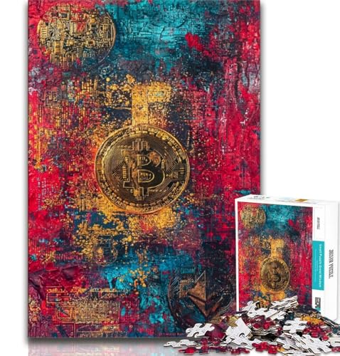 Puzzle für Teenager, Graffiti-Bitcoin, Familien-Herausforderungsspielzeug, ganze Familie für und ab 14 Jahren, 38x26cm Puzzle für Teenager, Graffiti-Bitcoin, Familien-Herausforderungsspielzeug, ganze Familie für und ab 14 Jahren, 38x26cm von FLKFDOZ