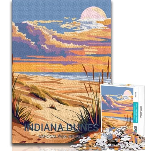 Puzzle für Teenager, Indiana Dunes National Park, tolles Geschenk für Erwachsene, ganze Familie, geeignet für Kinder ab 14 Jahren, 38x26cm von FLKFDOZ