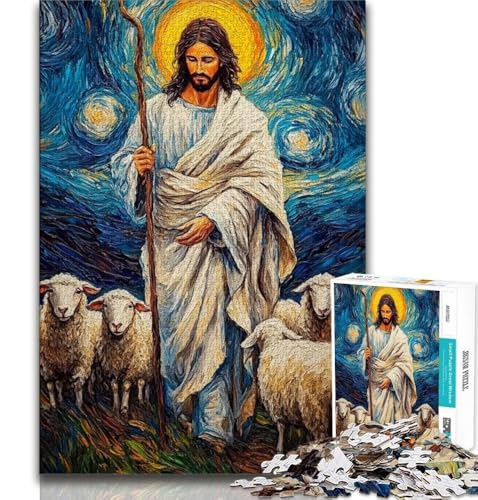 Puzzle für Teenager, Jesus, Familien-Herausforderungsspielzeug, ganze Familie für Kinder ab 14 Jahren, 38x26cm Puzzle für Teenager, Jesus, Familien-Herausforderungsspielzeug, ganze Familie für Kinder ab 14 Jahren, 38x26cm von FLKFDOZ