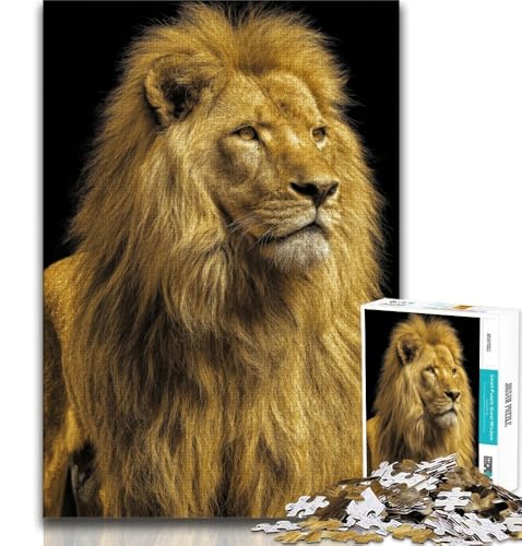 Puzzle für Teenager, Löwenporträt, Familien-Herausforderungsspielzeug, ganze Familie für Kinder ab 14 Jahren, 38x26cm Puzzle für Teenager, Löwenporträt, Familien-Herausforderungsspielzeug, ganze Familie für Kinder ab 14 Jahren, 38x26cm von FLKFDOZ