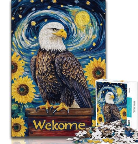 Puzzle für Teenager, Sonnenblumenadler, Familien-Herausforderungsspielzeug, ganze Familie für Kinder ab 14 Jahren, 38x26cm Puzzle für Teenager, Sonnenblumenadler, Familien-Herausforderungsspielzeug, ganze Familie für Kinder ab 14 Jahren, 38x26cm von FLKFDOZ