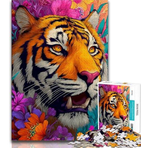 Puzzle für Teenager, Tiger, Familien-Herausforderungsspielzeug, ganze Familie für Kinder ab 14 Jahren, 38x26cm Puzzle für Teenager, Tiger, Familien-Herausforderungsspielzeug, ganze Familie für Kinder ab 14 Jahren, 38x26cm von FLKFDOZ