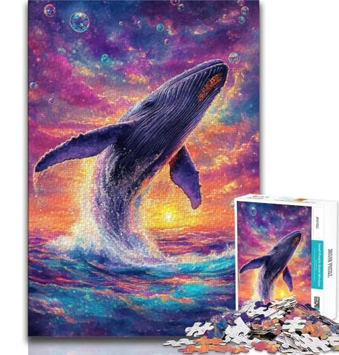 Puzzle für Teenager, Wal, Familien-Herausforderungsspielzeug, ganze Familie für Kinder ab 14 Jahren, 38x26cm Puzzle für Teenager, Wal, Familien-Herausforderungsspielzeug, ganze Familie für Kinder ab 14 Jahren, 38x26cm von FLKFDOZ