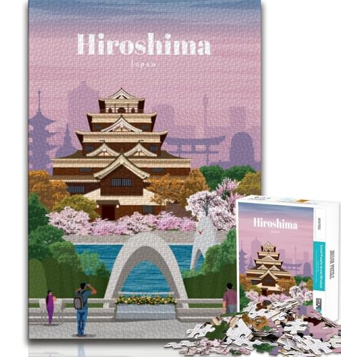 Puzzle für Teenager,1000 Teile,Reise nach Hiroshima,Spielzeug-Intellektuelles Spiel,Jedes Teil ist einzigartig – Anspruchsvolles Familienspiel,Geeignet für Kinder und Jugendliche ab 14 Jahren,38x26cm von FLKFDOZ
