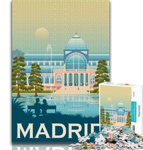 Puzzle für Teenager mit 2000 Teilen, Stadtbild von Madrid, Spanien Hilft dem Gehirn, süchtig machendes Spielzeug zu trainieren und Geduld zu fördern Geeignet für Paare, 70x100cm Puzzle für Teenager mit 2000 Teilen, Stadtbild von Madrid, Spanien Hilft dem Gehirn, süchtig machendes Spielzeug zu trainieren und Geduld zu fördern Geeignet für Paare, 70x100cm von FLKFDOZ