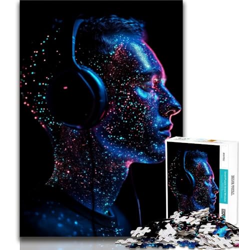 Puzzle für Teenager mit Musik hörenden Menschen, anspruchsvoll zu vervollständigen, Aber lustig und humorvoll, mit passendem Poster und Quizblatt, 38x26cm Puzzle für Teenager mit Musik hörenden Menschen, anspruchsvoll zu vervollständigen, Aber lustig und humorvoll, mit passendem Poster und Quizblatt, 38x26cm von FLKFDOZ