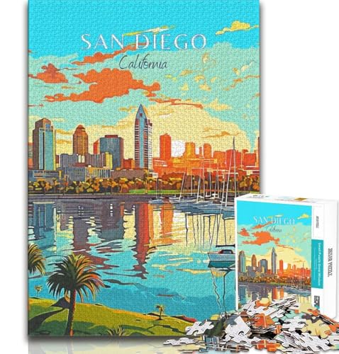 Puzzle mit 1000 Teilen, Kalifornien, San Diego, für Erwachsene und Jugendliche, Spielzeug, Lernspiele, Stressabbau, geeignet als Schreibtischdekoration, 50x75cm Puzzle mit 1000 Teilen, Kalifornien, San Diego, für Erwachsene und Jugendliche, Spielzeug, Lernspiele, Stressabbau, geeignet als Schreibtischdekoration, 50x75cm von FLKFDOZ