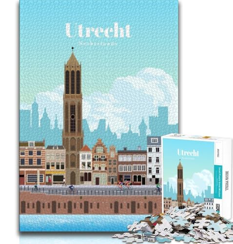 Puzzle mit 1000 Teilen für Erwachsene, Reise nach Utrecht, anspruchsvolles Spiel und Familienspiel, Geburtstagsgeschenk, Geschenke, Wandkunst für Kinder ab 14 Jahren, 38x26cm Puzzle mit 1000 Teilen für Erwachsene, Reise nach Utrecht, anspruchsvolles Spiel und Familienspiel, Geburtstagsgeschenk, Geschenke, Wandkunst für Kinder ab 14 Jahren, 38x26cm von FLKFDOZ