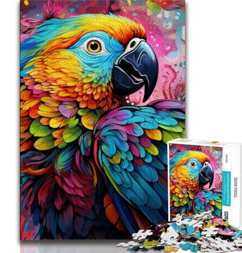 Puzzle mit 1000 Teilen für Erwachsene mit Tieren, Vögeln und Papageien, anspruchsvolles Spiel und Familienspiel, ganze Familie, 50x75cm von FLKFDOZ