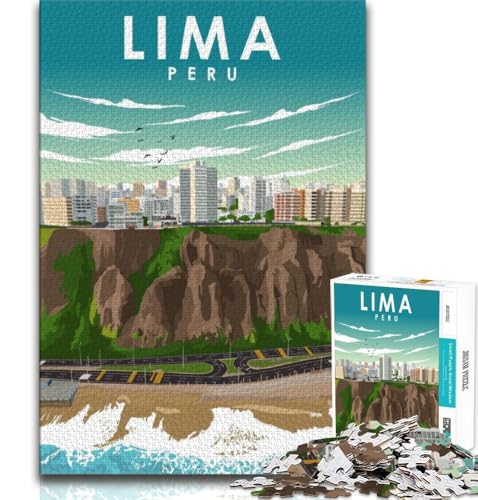 Puzzle mit 1000 Teilen für Teenager, Geschenk, Lima, Peru, Reiseposter, Spielzeug, Denkspiel, einzigartige Geburtstags- und Geschenkideen für Kinder ab 14 Jahren, 38x26cm Puzzle mit 1000 Teilen für Teenager, Geschenk, Lima, Peru, Reiseposter, Spielzeug, Denkspiel, einzigartige Geburtstags- und Geschenkideen für Kinder ab 14 Jahren, 38x26cm von FLKFDOZ