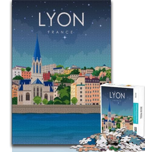 Puzzle mit 1000 Teilen für Teenager, Geschenke, Lyon, Frankreich, Reisekunst, Spielzeug, Denkspiel, einzigartige Geburtstags- und Geschenke für Kinder ab 14 Jahren, 38x26cm Puzzle mit 1000 Teilen für Teenager, Geschenke, Lyon, Frankreich, Reisekunst, Spielzeug, Denkspiel, einzigartige Geburtstags- und Geschenke für Kinder ab 14 Jahren, 38x26cm von FLKFDOZ