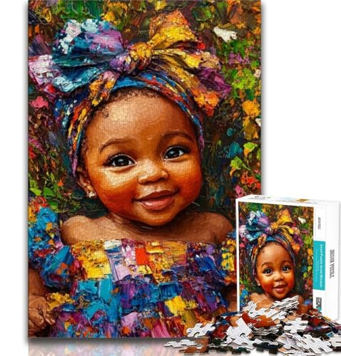 Puzzle mit 1000 Teilen für afrikanische kleine Mädchen, zum Stressabbau, schwierige Herausforderung, geeignet als Schreibtischdekoration, 38x26cm Puzzle mit 1000 Teilen für afrikanische kleine Mädchen, zum Stressabbau, schwierige Herausforderung, geeignet als Schreibtischdekoration, 38x26cm von FLKFDOZ