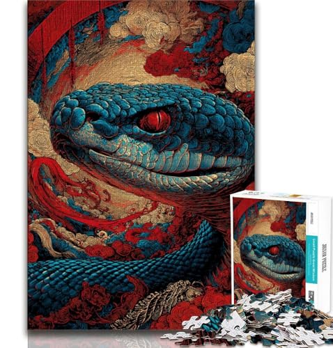 Puzzle mit 1000 Teilen im chinesischen Schlangenstil für Teenager, Quizspiel, Wanddekoration, einzigartige Geburtstags, 38x52cm Puzzle mit 1000 Teilen im chinesischen Schlangenstil für Teenager, Quizspiel, Wanddekoration, einzigartige Geburtstags, 38x52cm von FLKFDOZ