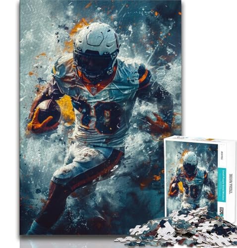 Puzzle mit American-Football-Spielern für Teenager, 1000 Teile, Spielzeug, Lernspiele, Stressabbau, geeignet als Schreibtischdekoration, 38x26cm von FLKFDOZ