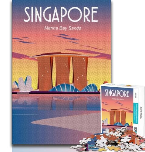 Puzzles für Erwachsene Singapur, herausfordernd und knifflig, ganze Familie für Kinder ab 14 Jahren, 38x26cm Puzzles für Erwachsene Singapur, herausfordernd und knifflig, ganze Familie für Kinder ab 14 Jahren, 38x26cm von FLKFDOZ