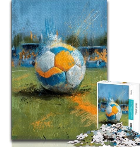Puzzles für Erwachsene und Jugendliche, 1000 Teile, bunter Fußball, pädagogisches Spielzeug zum Stressabbau, ganze Familie, 38x52cm Puzzles für Erwachsene und Jugendliche, 1000 Teile, bunter Fußball, pädagogisches Spielzeug zum Stressabbau, ganze Familie, 38x52cm von FLKFDOZ