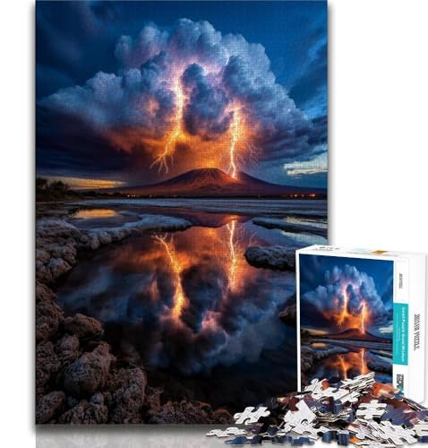 Puzzles für Erwachsene und Jugendliche, 1000 Teile, wunderschöne Berge und Seen, helfen dem Gehirn, süchtig machendes Spielzeug zu trainieren, um Geduld zu fördern, perfekte Dekoration, 50x75cm von FLKFDOZ