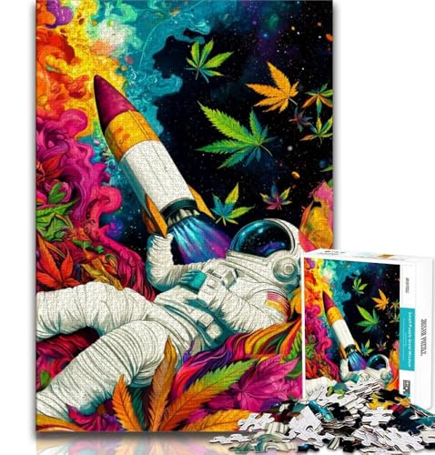 Puzzles für Erwachsene und Jugendliche, Astronautentraum, anspruchsvolles Spiel und Lernspiel für die ganze Familie zum Geburtstag, Weihnachten, 38x52cm von FLKFDOZ