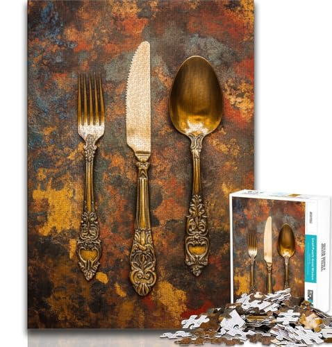 Puzzles für Erwachsene und Jugendliche, Besteck, anspruchsvolles Spiel und Familienspiel, Lernspiel zum Geburtstag, Weihnachten, 38x26cm Puzzles für Erwachsene und Jugendliche, Besteck, anspruchsvolles Spiel und Familienspiel, Lernspiel zum Geburtstag, Weihnachten, 38x26cm von FLKFDOZ