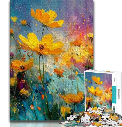 Puzzles für Erwachsene und Jugendliche, Blumenmalerei, anspruchsvolles Spiel und Lernspiel für die ganze Familie zum Geburtstag, Weihnachten, 50x75cm von FLKFDOZ