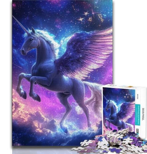 Puzzles für Erwachsene und Jugendliche, Einhorn des Universums, anspruchsvolles Spiel und Lernspiel für die ganze Familie zum Geburtstag, Weihnachten, 50x75cm von FLKFDOZ