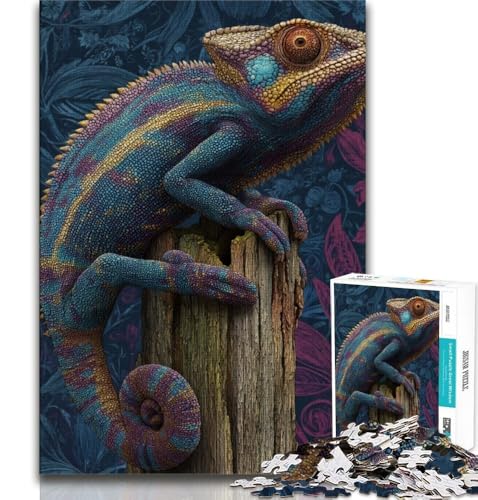 Puzzles für Erwachsene und Jugendliche, Farbchamäleon, anspruchsvolles Spiel und Lernspiel für die ganze Familie zum Geburtstag, Weihnachten, 38x52cm von FLKFDOZ