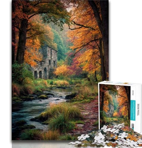 Puzzles für Erwachsene und Jugendliche, Herbstwald, anspruchsvolles Spiel und Lernspiel für die ganze Familie zum Geburtstag, Weihnachten, 38x26cm von FLKFDOZ