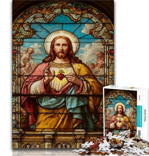 Puzzles für Erwachsene und Jugendliche, Jesus-Kunst, anspruchsvolles Spiel und Lernspiel für die ganze Familie zum Geburtstag, Weihnachten, 50x75cm von FLKFDOZ