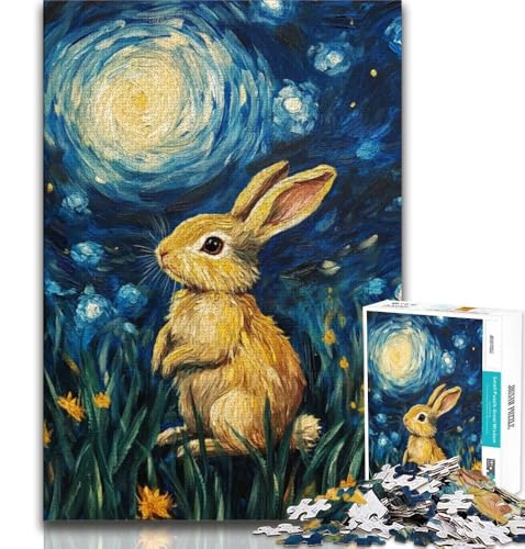 Puzzles für Erwachsene und Jugendliche, Kaninchen unter dem Nachthimmel, Lernspiele, Heimdekoration, Lernspiel für Geburtstag, Weihnachten, 70x100cm Puzzles für Erwachsene und Jugendliche, Kaninchen unter dem Nachthimmel, Lernspiele, Heimdekoration, Lernspiel für Geburtstag, Weihnachten, 70x100cm von FLKFDOZ