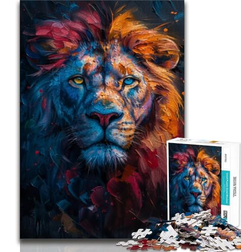Puzzles für Erwachsene und Jugendliche, Löwentier, anspruchsvolles Spiel und Lernspiel für die ganze Familie zum Geburtstag, Weihnachten, 38x26cm von FLKFDOZ