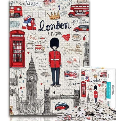 Puzzles für Erwachsene und Jugendliche, London, Lernspiele, Heimdekoration, Lernspiel für Geburtstag, Weihnachten, 70x100cm Puzzles für Erwachsene und Jugendliche, London, Lernspiele, Heimdekoration, Lernspiel für Geburtstag, Weihnachten, 70x100cm von FLKFDOZ