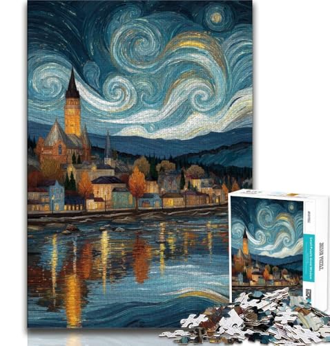 Puzzles für Erwachsene und Jugendliche, Nachthimmel, Stadtbild, Lernspiele, Heimdekoration, Lernspiel für Geburtstag, Weihnachten, 50x75cm Puzzles für Erwachsene und Jugendliche, Nachthimmel, Stadtbild, Lernspiele, Heimdekoration, Lernspiel für Geburtstag, Weihnachten, 50x75cm von FLKFDOZ