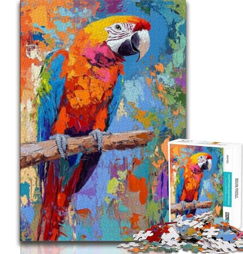 Puzzles für Erwachsene und Jugendliche, Papageien-Ölgemälde, Lernspiele, Heimdekoration, Lernspiel für Geburtstag, Weihnachten, 38x26cm Puzzles für Erwachsene und Jugendliche, Papageien-Ölgemälde, Lernspiele, Heimdekoration, Lernspiel für Geburtstag, Weihnachten, 38x26cm von FLKFDOZ