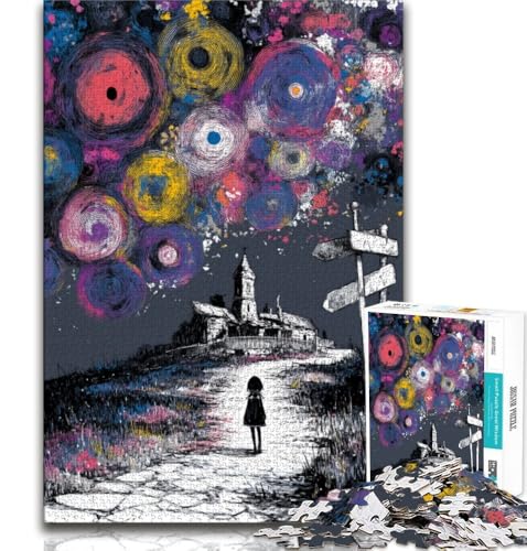 Puzzles für Erwachsene und Jugendliche, Psychedelischer Nachthimmel, anspruchsvolles Spiel und Lernspiel für die ganze Familie zum Geburtstag, Weihnachten, 70x100cm von FLKFDOZ